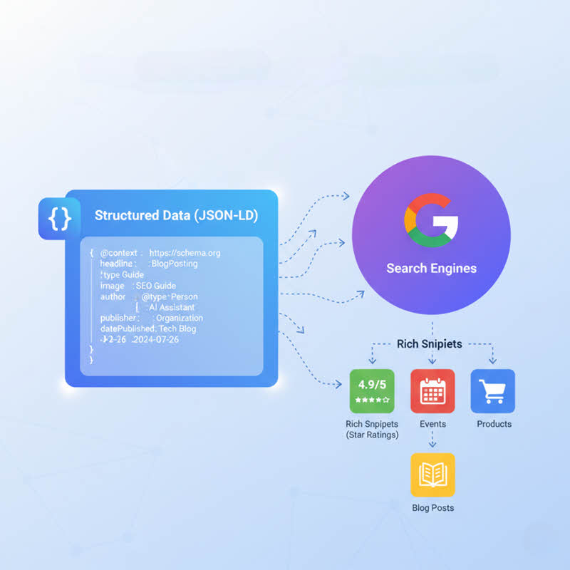 JSON-LD là định dạng dữ liệu giúp Google hiểu nội dung trang web và hiển thị kết quả tìm kiếm phong phú.