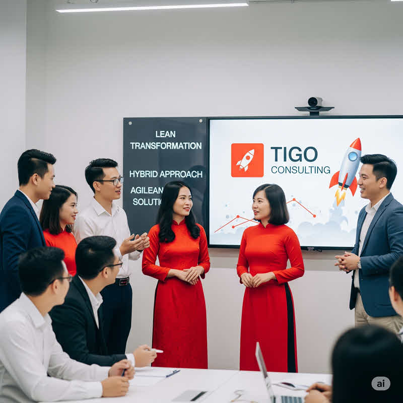 Nhóm nhân viên SMB thảo luận chiến lược hiện đại hóa dữ liệu, chuyển đổi số và giải pháp Agilean trong môi trường làm việc số hóa.