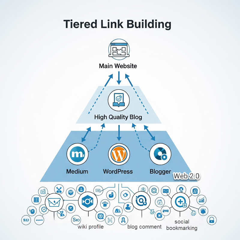 Chiến lược Tiered Link Building giúp tăng sức mạnh SEO, cải thiện thứ hạng từ khóa và giảm rủi ro bị Google phạt.