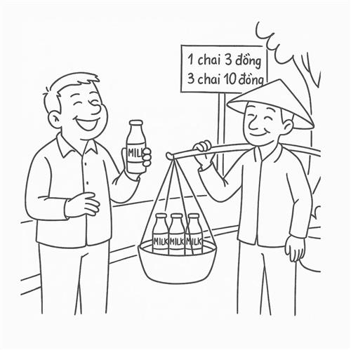 Khách mua sữa với giá hời nhưng lại giúp người bán tiêu thụ nhanh 3 chai – bài học kinh doanh về tâm lý và chiến lược định giá.